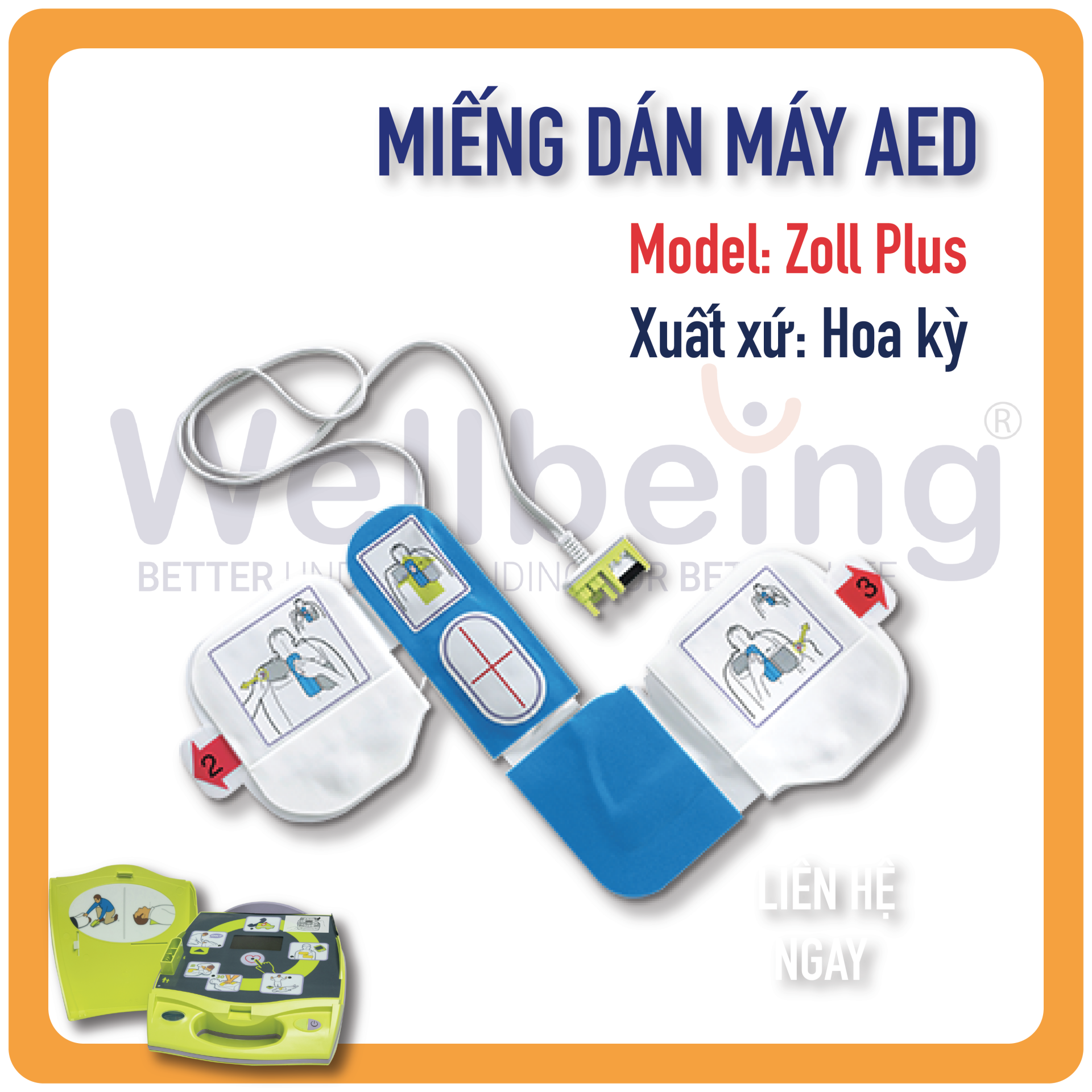 Miếng dán điện cực máy AED Zoll Plus