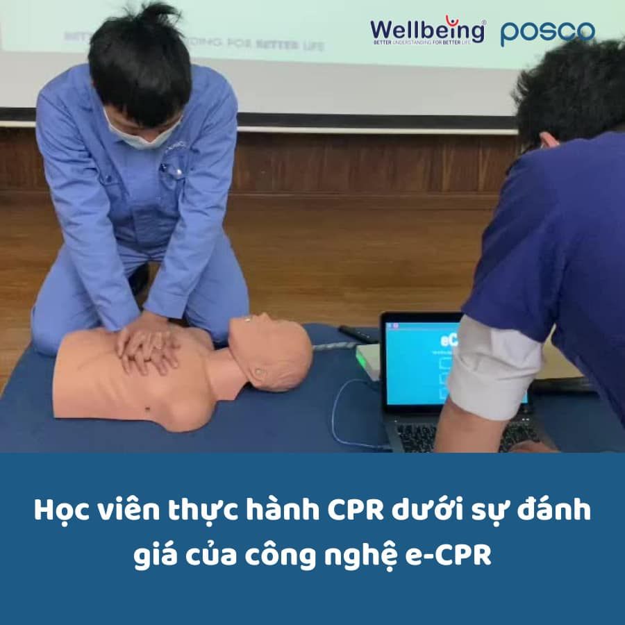 Wellbeing bàn giao máy AED/máy khử rung tim/máy sốc tim - Công Ty TNHH Trung Tâm Gia Công Posco Việt Nam