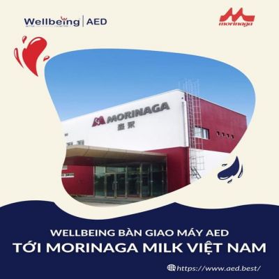 Wellbeing bàn giao máy AED/máy khử rung tim/máy sốc tim tới MORINAGA MILK Việt Nam