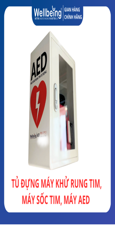 Tủ treo tường đựng máy sốc tim AED - Wellbeing