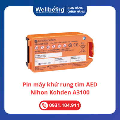 Pin máy AED Nihon Kohden A3100