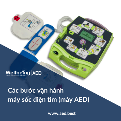 Các bước vận hành máy sốc điện tim (máy AED)