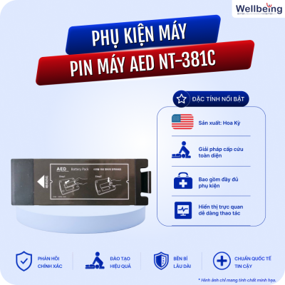 Pin máy khử rung tim / máy sốc tim / máy AED NT-381C