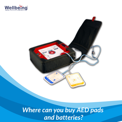 Where can you buy AED pads and batteries? | Wellbeing