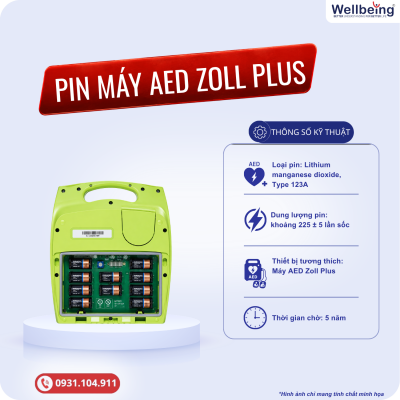 Pin máy AED Zoll Plus
