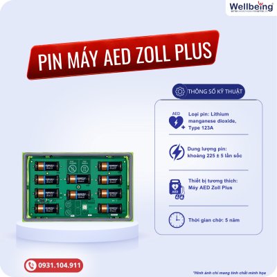 Pin máy AED Zoll Plus