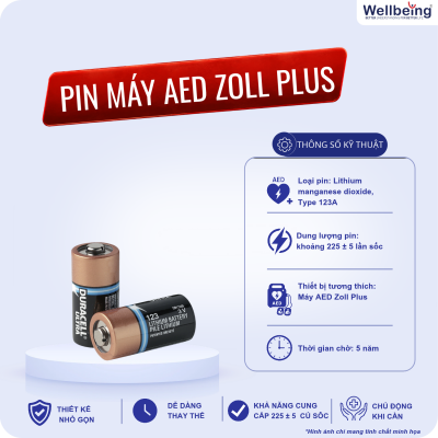 Pin máy AED Zoll Plus