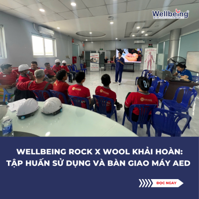 Wellbeing conducts AED usage training and handover for Rock Wool Khai Hoan