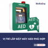 Vị trí lắp đặt máy AED phù hợp