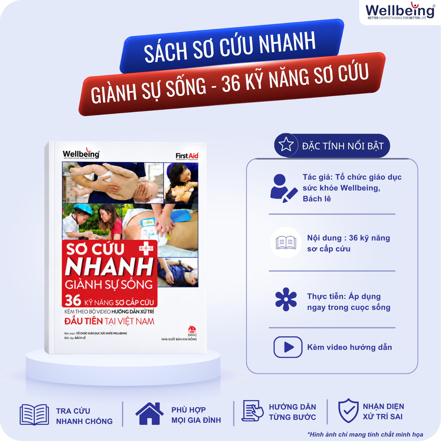 Sách Sơ cứu nhanh Giành sự sống - 36 kỹ năng sơ cứu( kèm theo bộ video hướng dẫn xử trí đầu tiên tại Việt Nam)