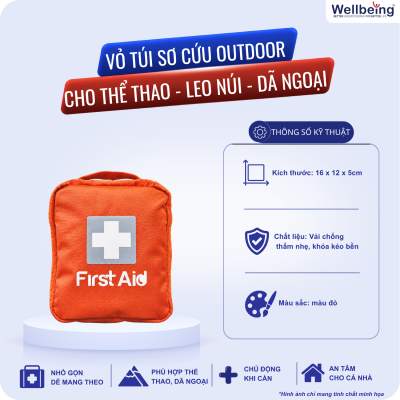 Vỏ Túi Sơ Cứu Outdoor Cho Thể Thao, Leo Núi & Dã Ngoại - Wellbeing
