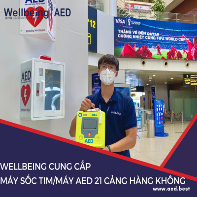 Wellbeing cung cấp máy khử rung tim/máy sốc tim/máy AED 21 cảng hàng không
