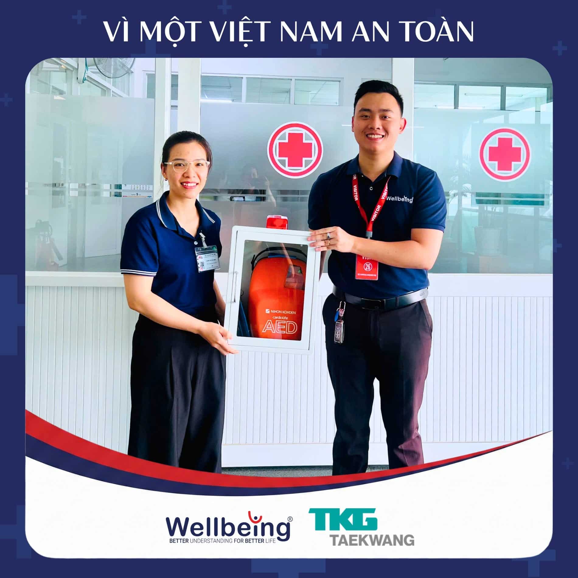 Trang bị và đào tạo sử dụng AED tại Taekwang Đồng Nai