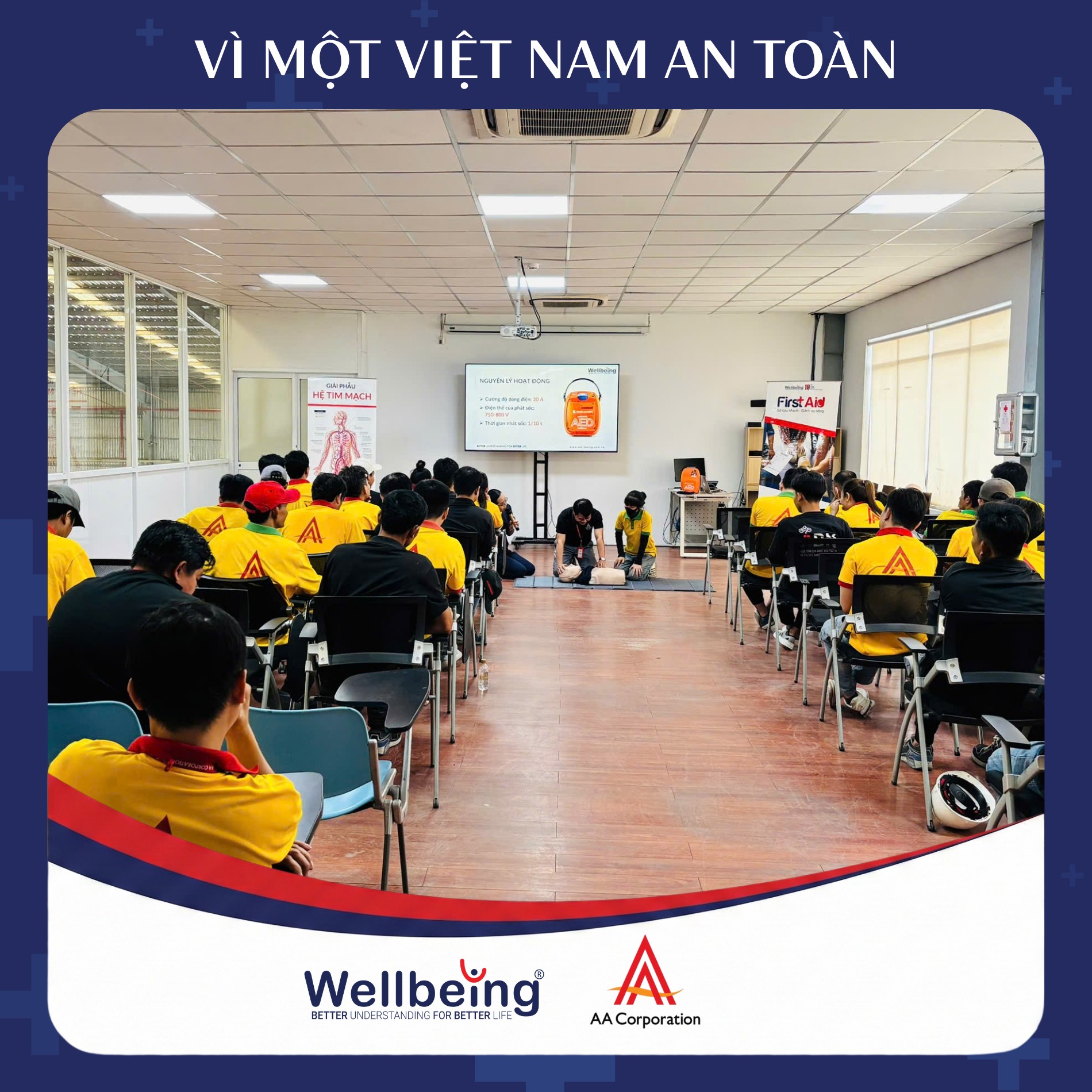 Wellbeing-x-AA-Corporation-Trang-bi-may-khu-rung-tim-tu-dong-AED-2