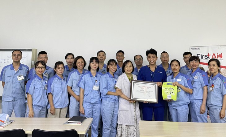 Lớp tập huấn sơ cấp cứu cho nh&acirc;n vi&ecirc;n nh&agrave; m&aacute;y