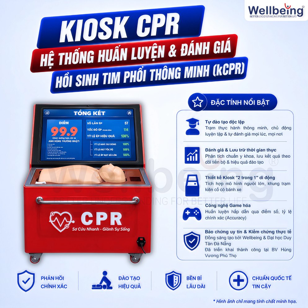 Kiosk CPR - Hệ thống huấn luyện v&agrave; đ&aacute;nh gi&aacute; hồi sinh tim phổi th&ocirc;ng minh