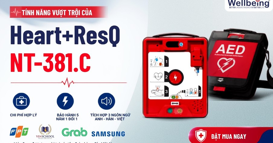 Mở hộp m&aacute;y AED Nanoom NT-381.C